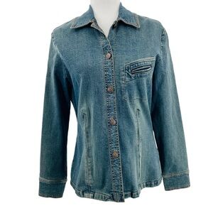 Ellen Tracy Blue Jean Jacket Classic Design